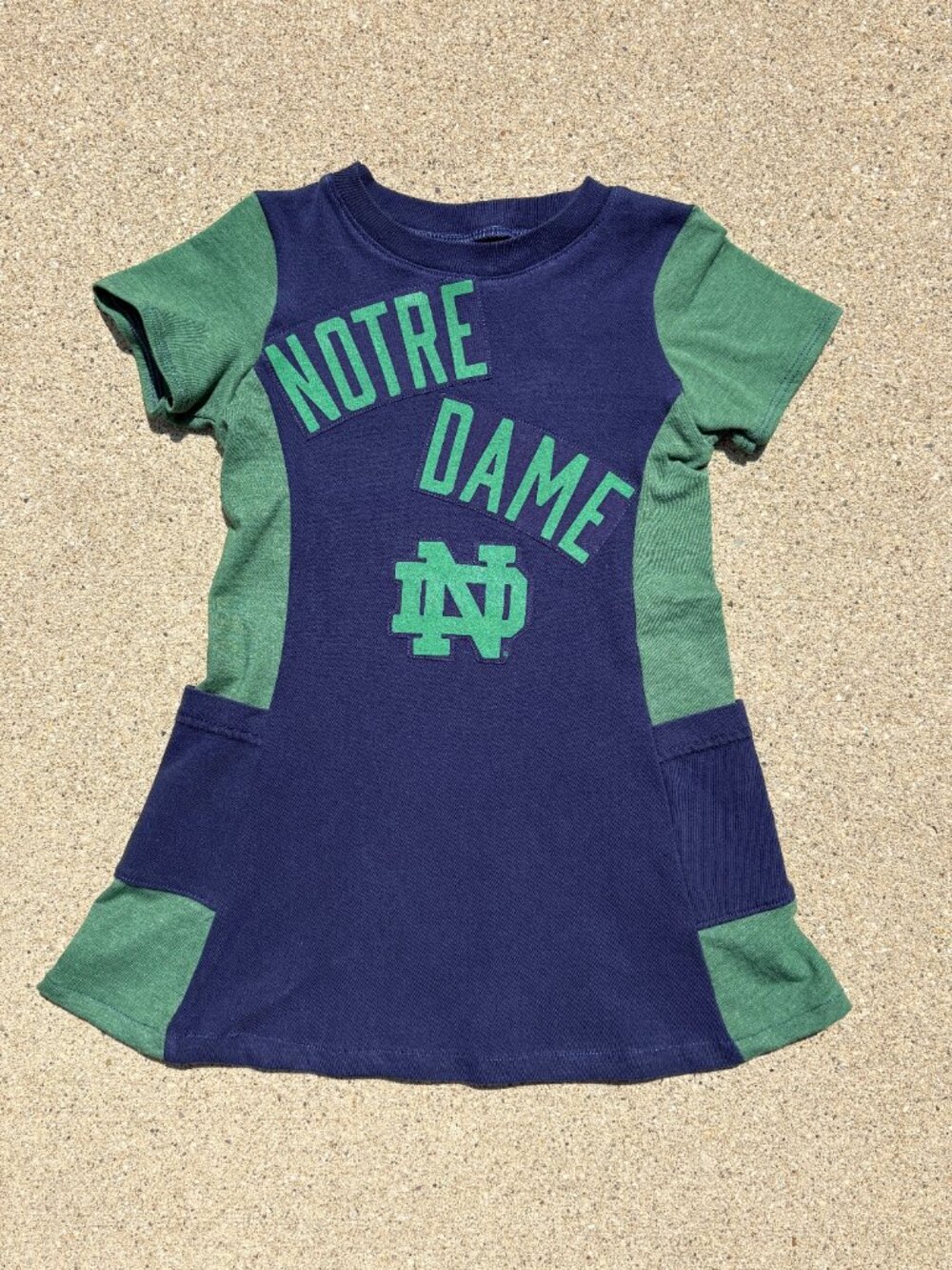 Notre Dame University Fighting Irish Handmade baby 18 Month tunic t shirt dress